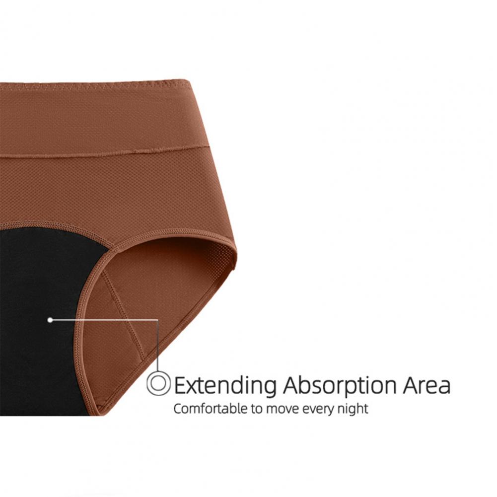 Period Panty Absorbent - กางเกงชั้นในสำหรับผู้หญิงที่ทำจากผ้านุ่ม ซึมซับได้ดีสำหรับช่วงมีประจำเดือน ป้องกันการรั่วซึมสำหรับผู้มีประจำเดือนมีปริมาณมาก กางเกงชั้นในหลังคลอดที่สามารถใช้ซ้ำได้