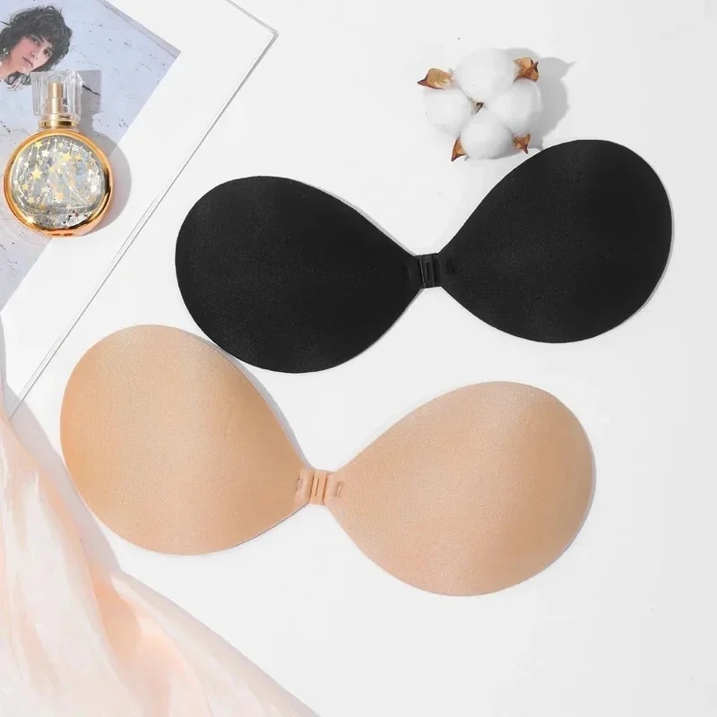 Strapless Bra Backless - 1/2/4 ชิ้น บราผู้หญิงแบบซิลิโคนไร้สาย บราดันทรงแบบซ่อนตัว ติดแน่นด้วยกาวในตัว ปิดด้านหน้า
