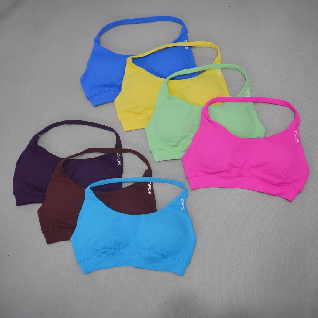 Sports Bra High Impact - เสื้อชั้นในกีฬาไร้ตะเข็บสำหรับผู้หญิง DFDK รองรับทรงสูง ยกกระชับ ด้านหลังเปลือย เหมาะสำหรับโยคะ
