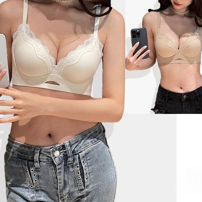 บราเล็ตต์ลูกไม้เนื้อแมทท์สุดหร - Bralette Wireless Soft บทวิจารณ์และราคา
