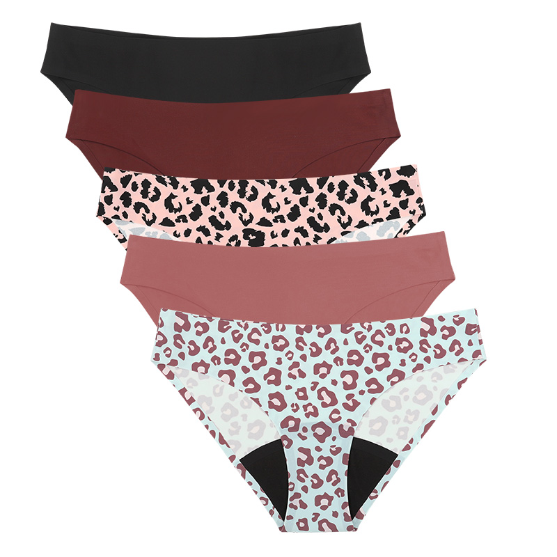สไตล์ใหม่เสือดาวผู้หญิงระบายอา - Period Panty Absorbent บทวิจารณ์และราคา